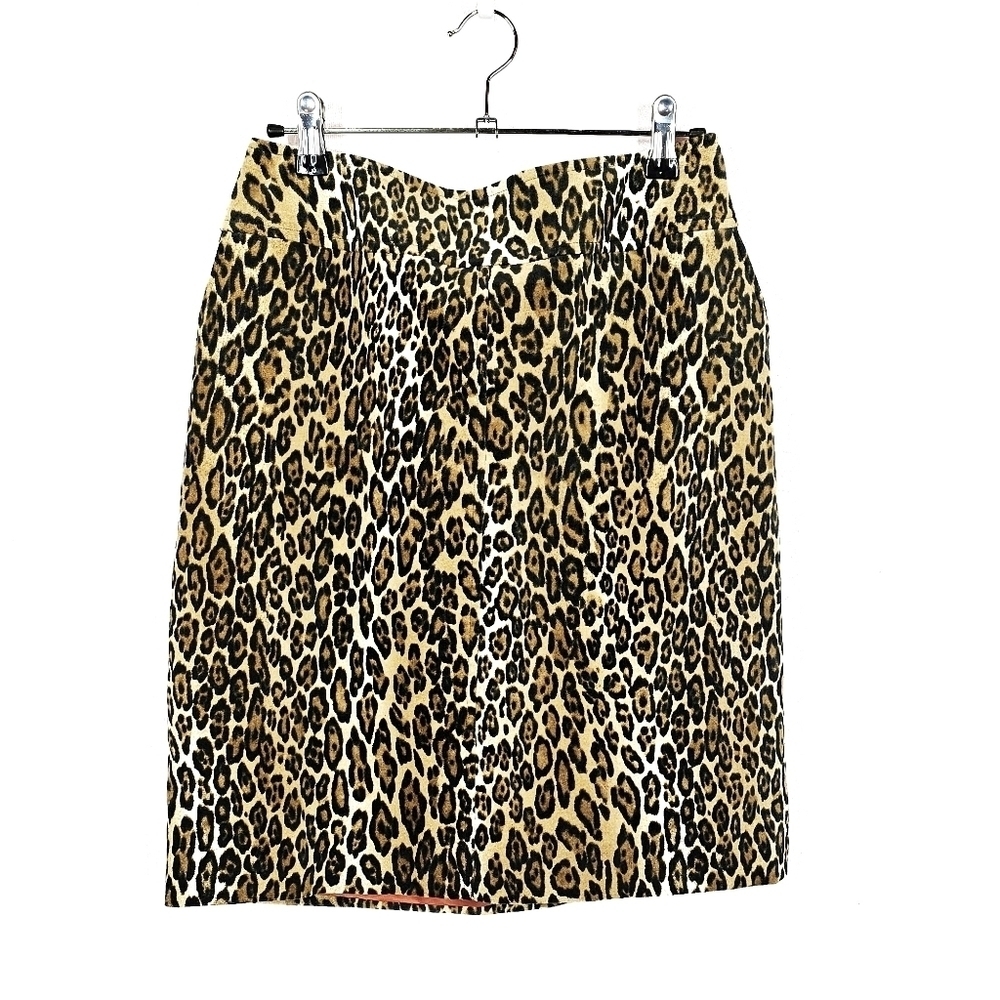 Worth Leopard Print Pencil Skirt